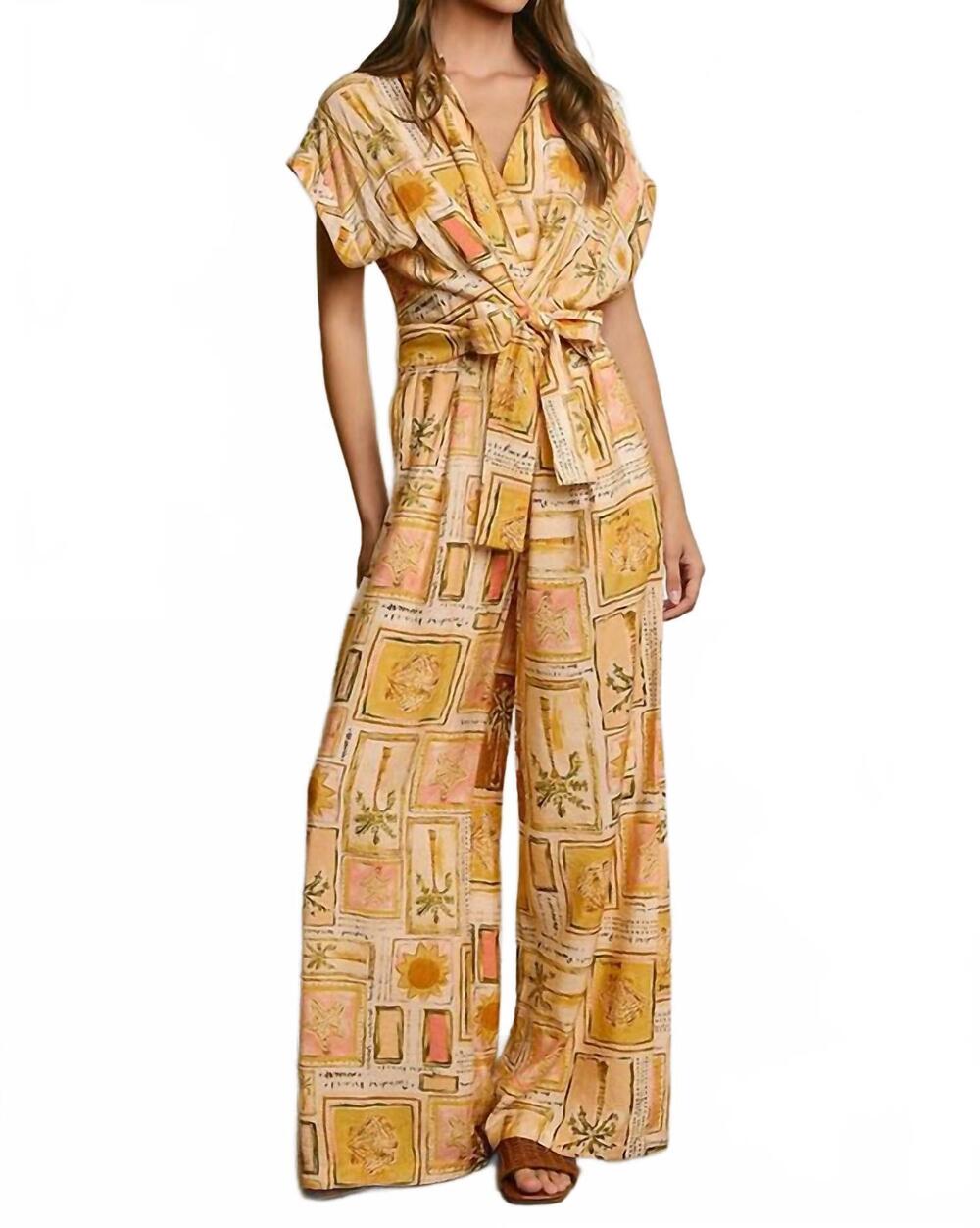 NEW DRESS FORUM sandcastle jumpsuit in multi